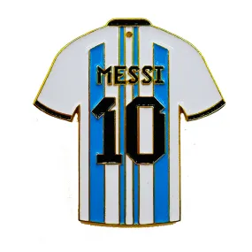 Sporty Outfit High Motion Argentina Messi Jersey Enamel Pin