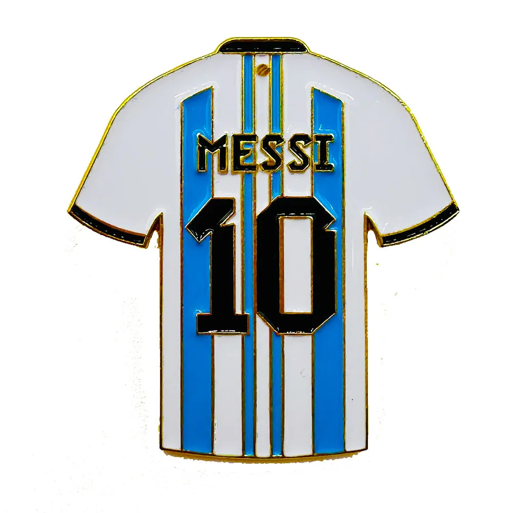 Sporty Outfit High Motion Argentina Messi Jersey Enamel Pin