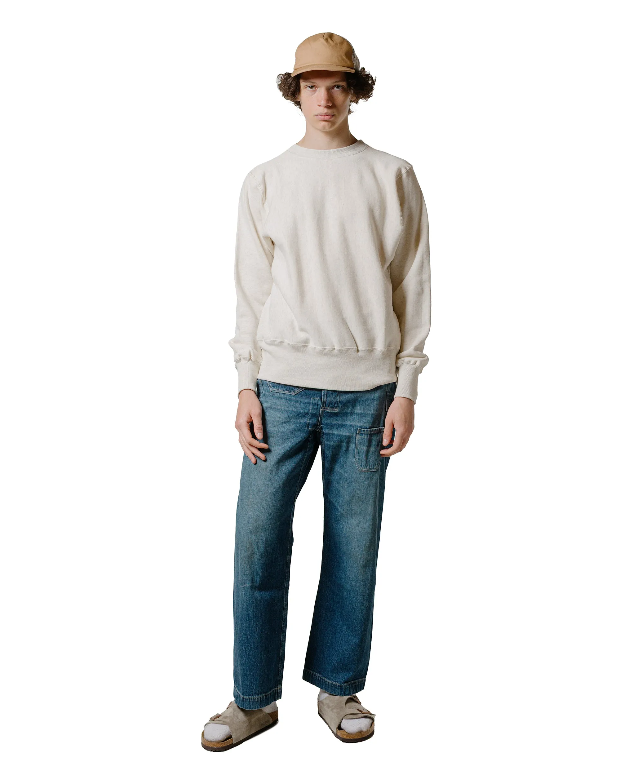 Warehouse Lot. JG-CS18 RW Crewneck No Print Ash ribbon accents product urban fashion sense