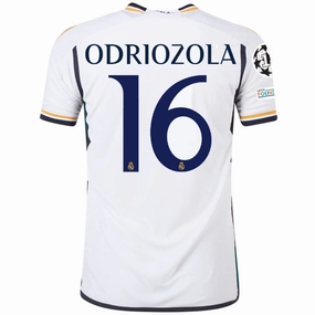 Precision Cut adidas Real Madrid Authentic Ordiozola Home Jersey w/ Champions League   Club World Cup Patches 23/24 (White)