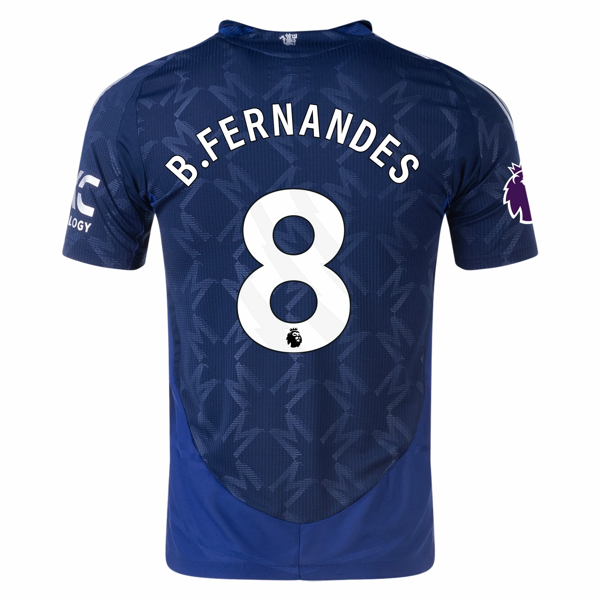 Eco Friendly Fibers adidas Manchester United Authentic Bruno Fernandes Away w/ EPL Patch 24/25 (Night Indigo)
