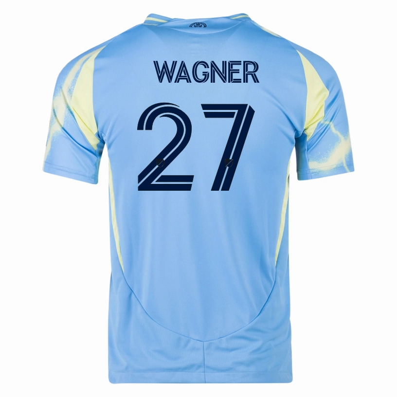 adidas Philadelphia Union Kai Wagner Authentic Away Jersey 25/26 (Blue/Yellow) Breathable Design Moisture Wicking Design
