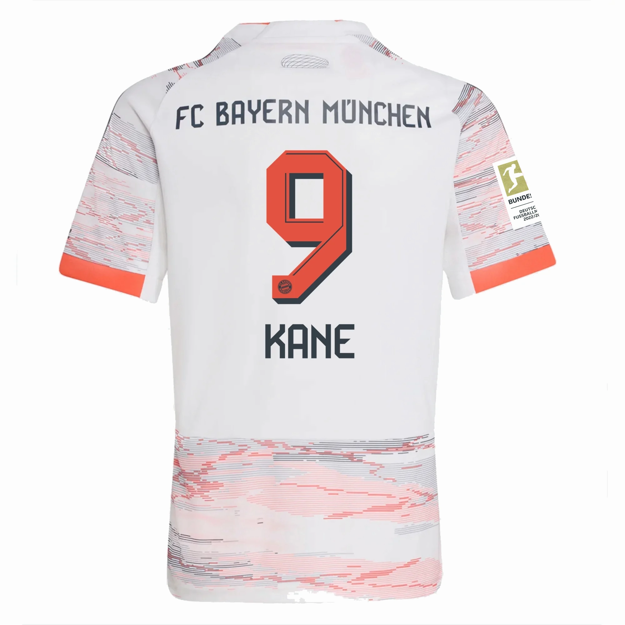 adidas Bayern Munich Harry Kane Away Jersey w/ Bundesliga Champion Patch 25/26 (White/Red) Comfort Technology
