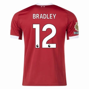 adidas Bradley Men's Liverpool Home Jersey 25/26 w/ NRFR   EPL Champions Patch (Strawberry Red) Effortless Comfort Muscle Friendly