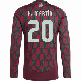 adidas Mens Mexico Henry Mart??n Home Long Sleeve Jersey 24/25 (Multicolor) Odor Resistant Finish Action Fit
