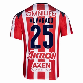 Puma Roberto Alvarado Men's Chivas De Guadalajara Home Jersey 25/26 (Puma Red/White) Training Wear