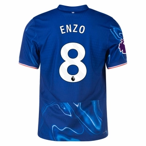 Nike Chelsea Authentic Enzo Fernandez Home Jersey w/ EPL Patch 24/25 (Rush Blue/Team Orange) Cozy Layers Performance Flex
