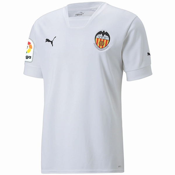 Sporty Gear No Pressure Puma Men's Valencia Home Jersey w/ La Liga Patch 22/23 (Puma White)