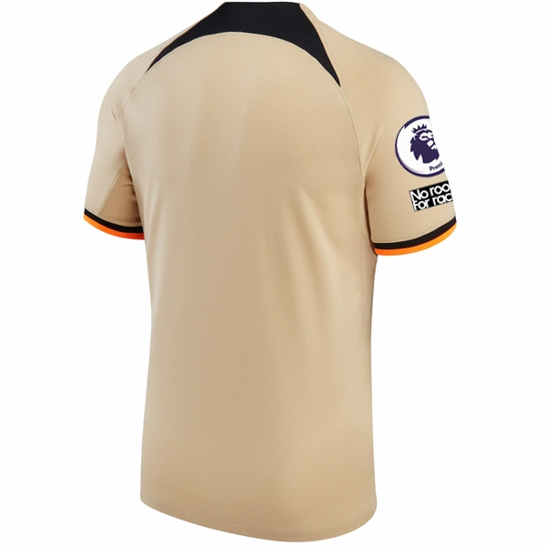 Wicking Interior Layer Nike Chelsea Third Jersey w/ EPL   No Room For Racism   Club World Cup Patches 22/23 (Sesame/Black)
