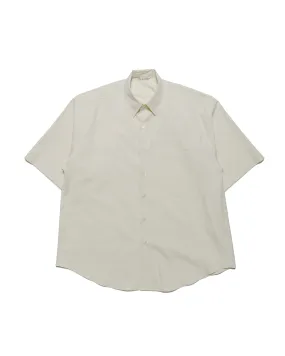 Auralee Washed Finx Twill Big Half Sleeved Shirt Light Yellow Errand Ready