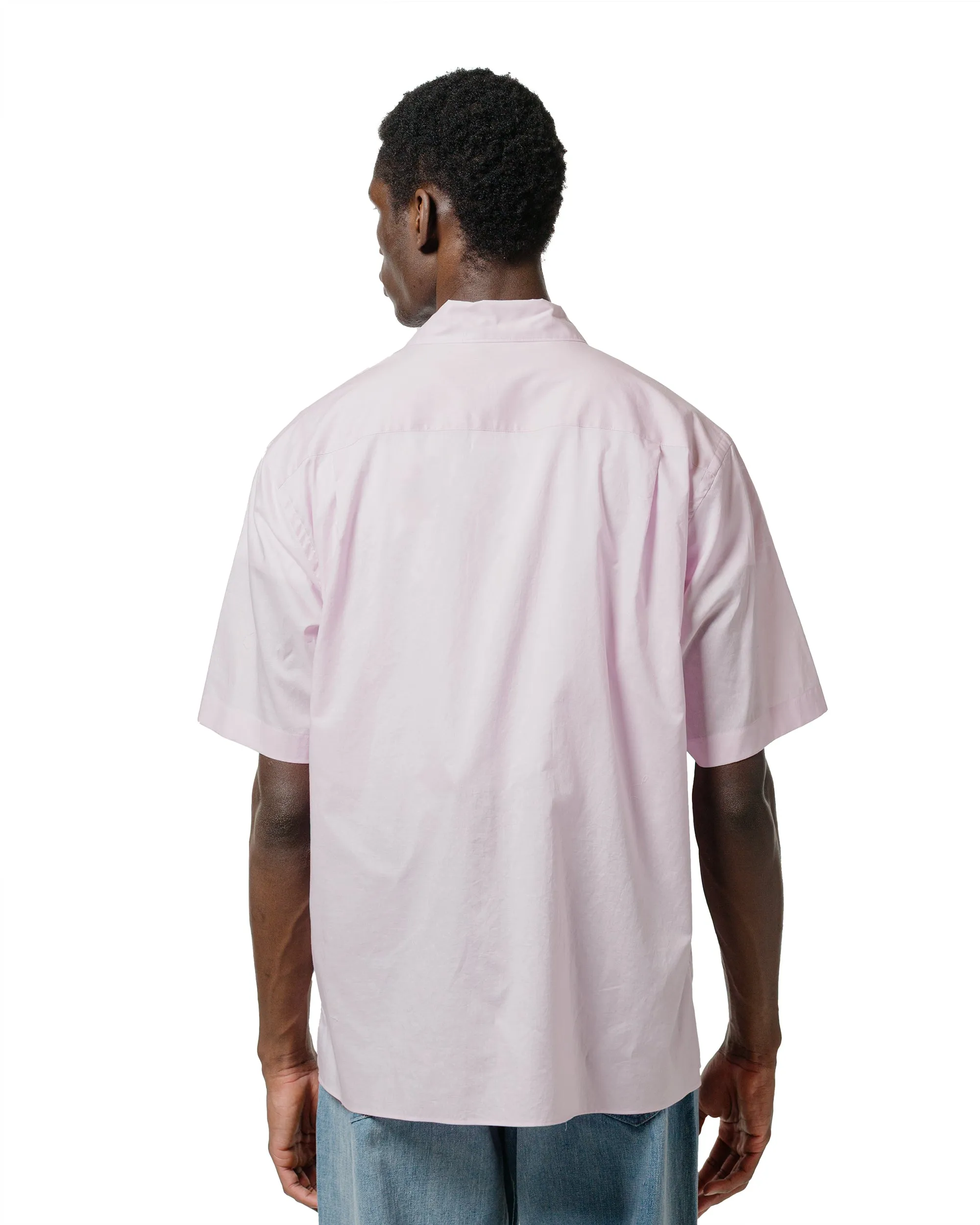 Budget Friendly Auralee Washed Finx Typewriter Open Collar Half Sleeved Shirt Light Pink