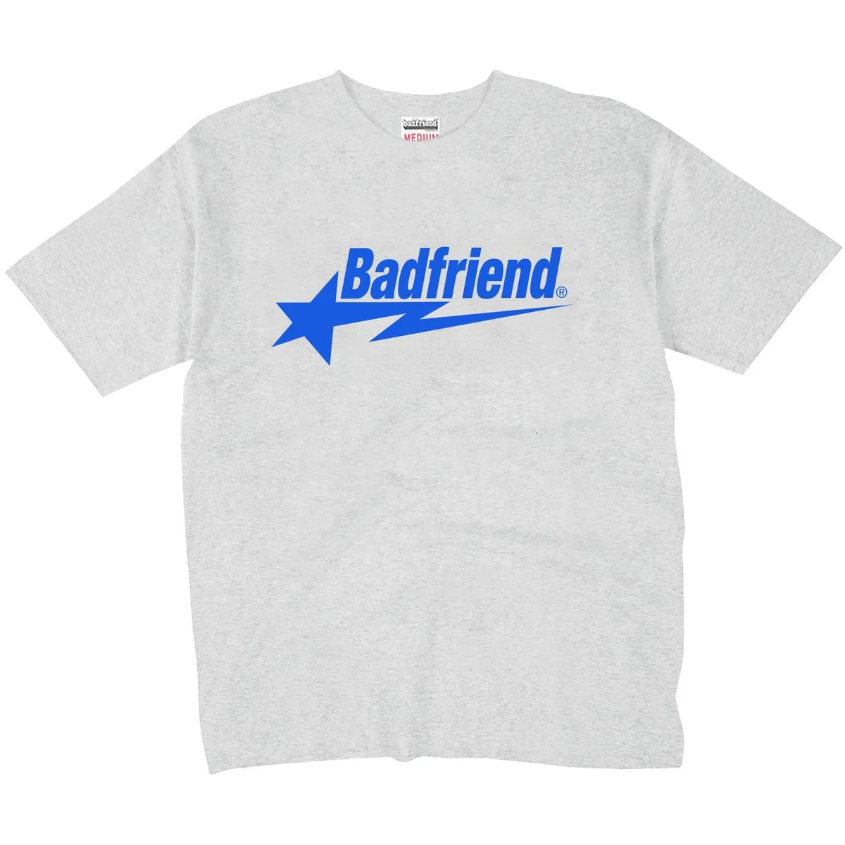SplitHemDesign DoubleLayerReinforcement Badfriend "Star Logo S/S Tee" M - Heather Grey