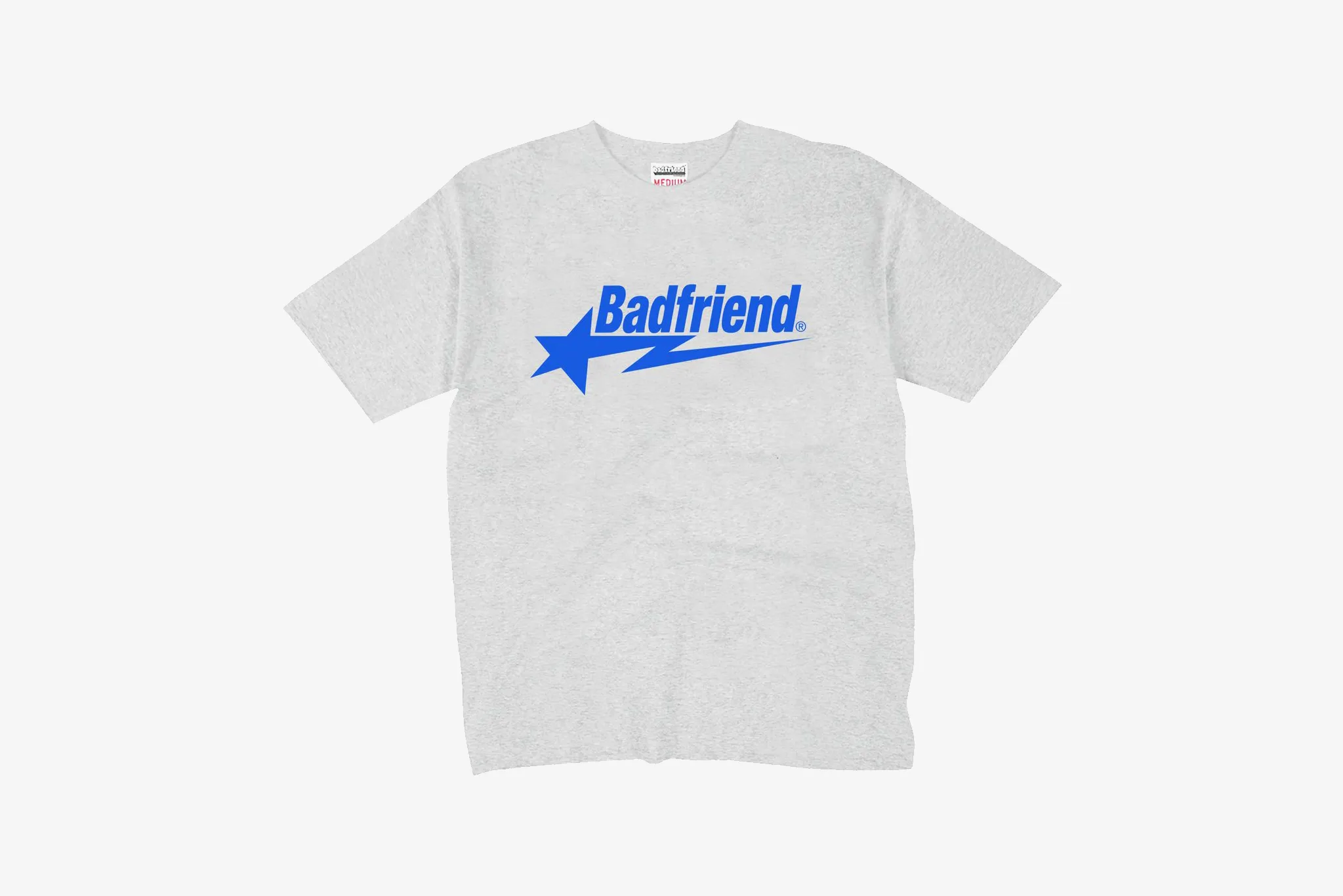 Badfriend "Star Logo S/S Tee" M - Heather Grey Open Heart Body Free