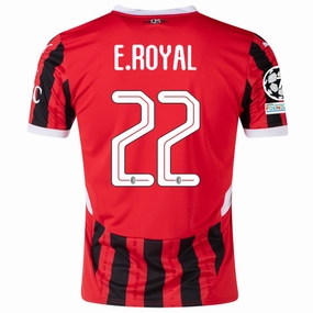 Puma AC Milan Emerson Royal Home Jersey w/ Champions League Patches 24/25 (Puma Red/Puma Black) Athletic Performance Enhancement