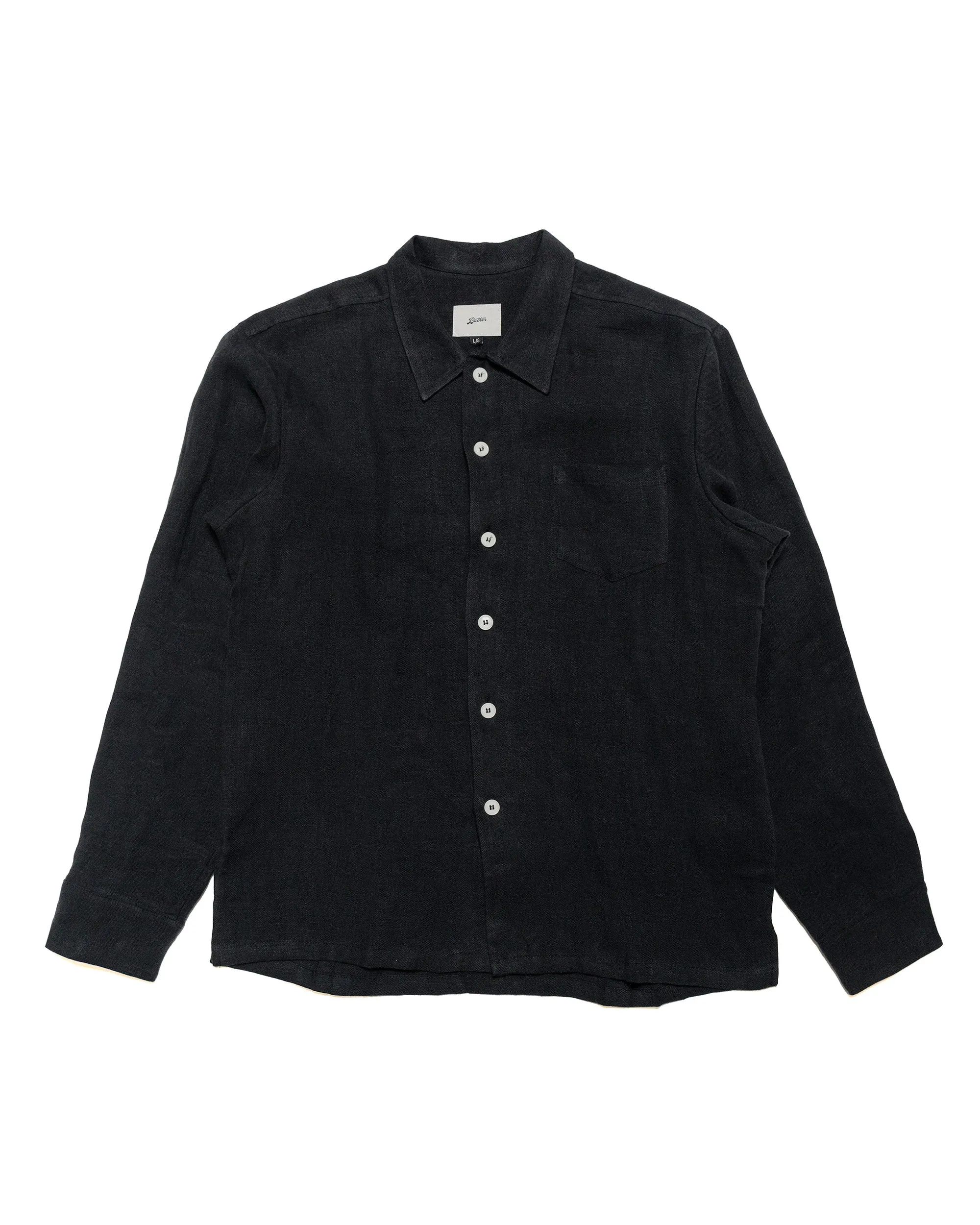 Tall friendly Non Iron Fabric Bather Coal Linen Leisure Shirt