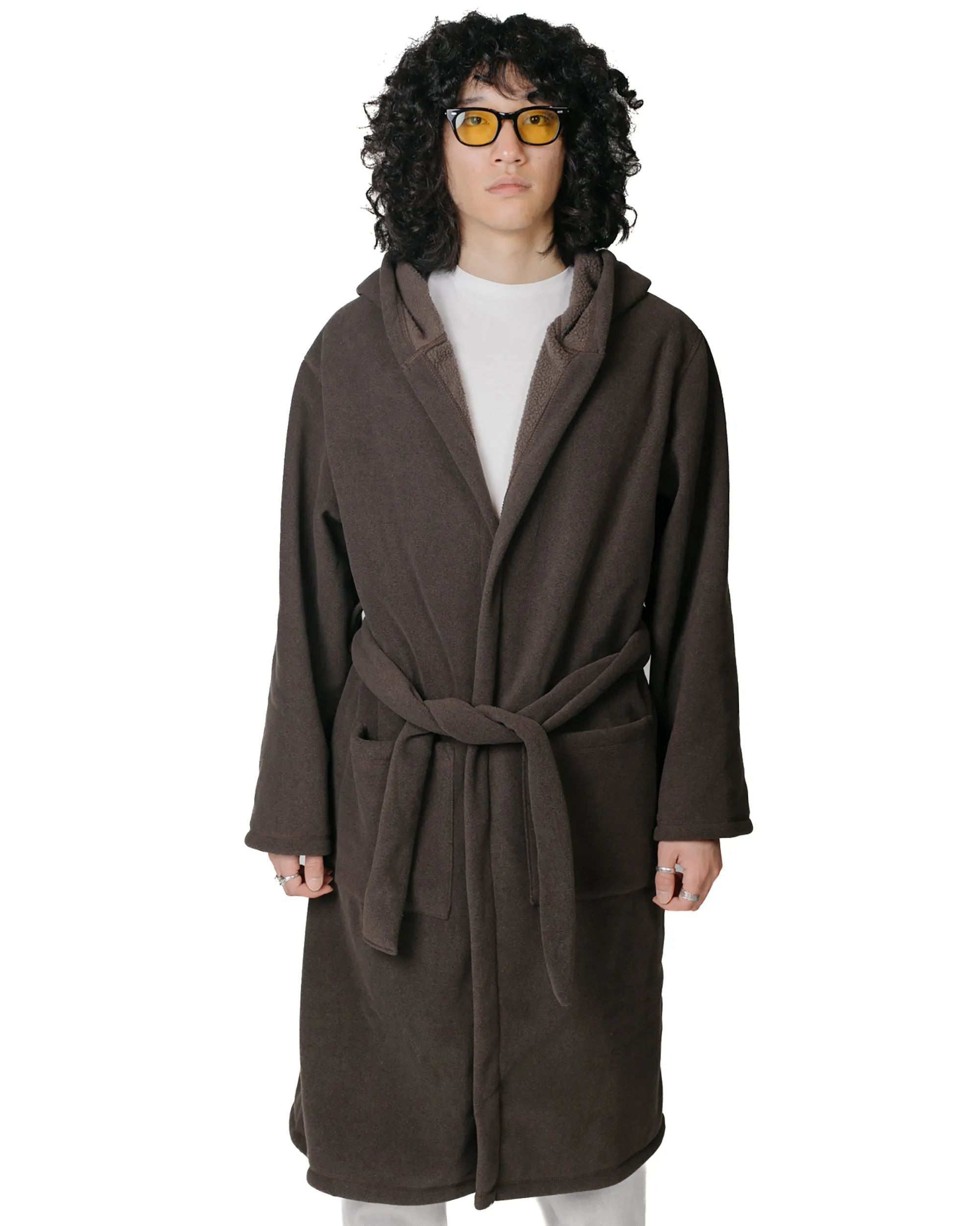 Bather Hickory Fleece Robe Flexible Material High Neck