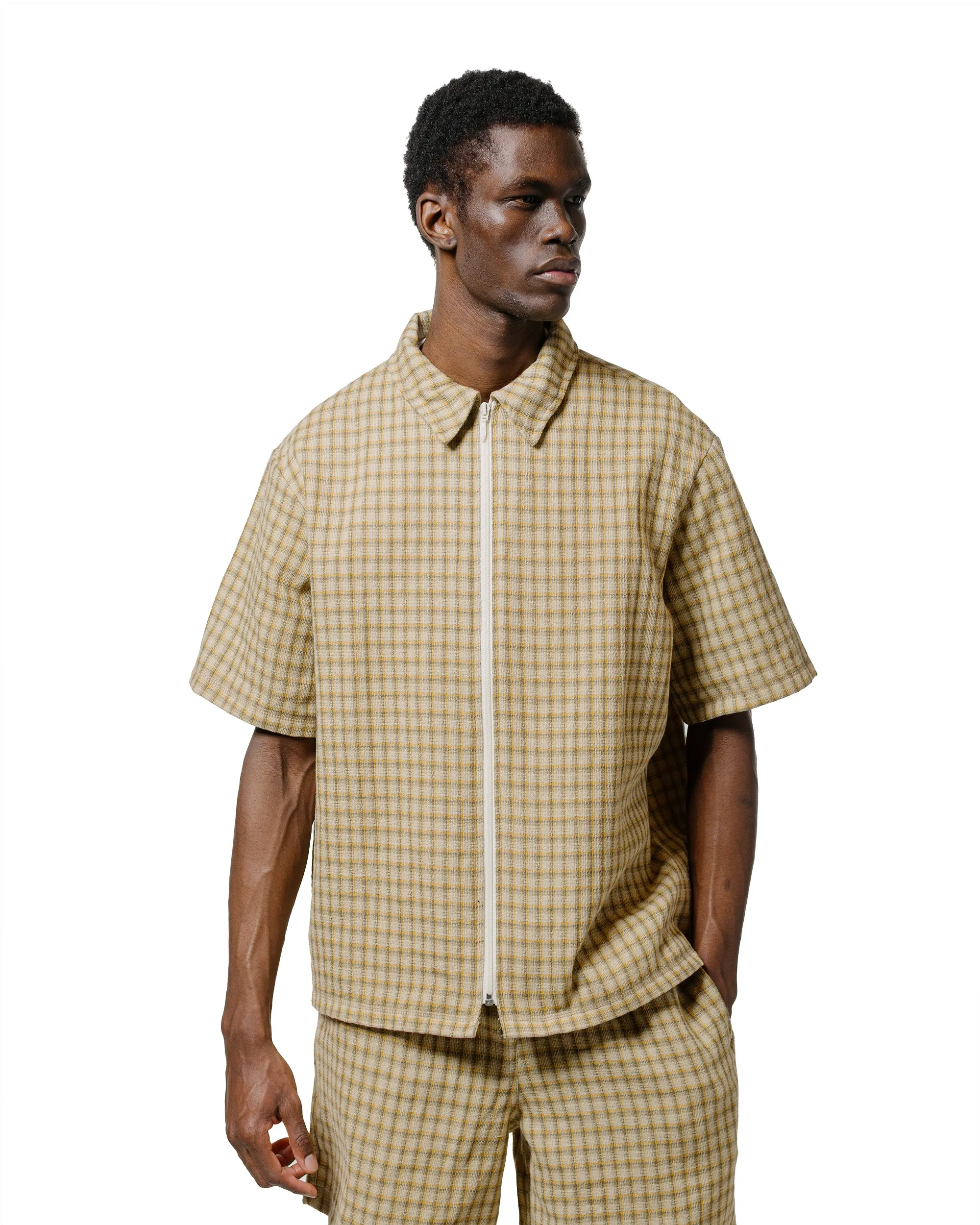 Bather Sand Check Tour Shirt Tall friendly
