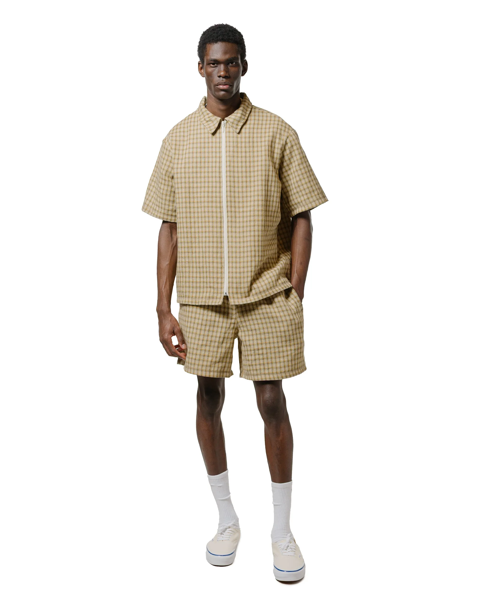 Sweat-Absorbing Fast Drying Bather Sand Check Tour Shirt