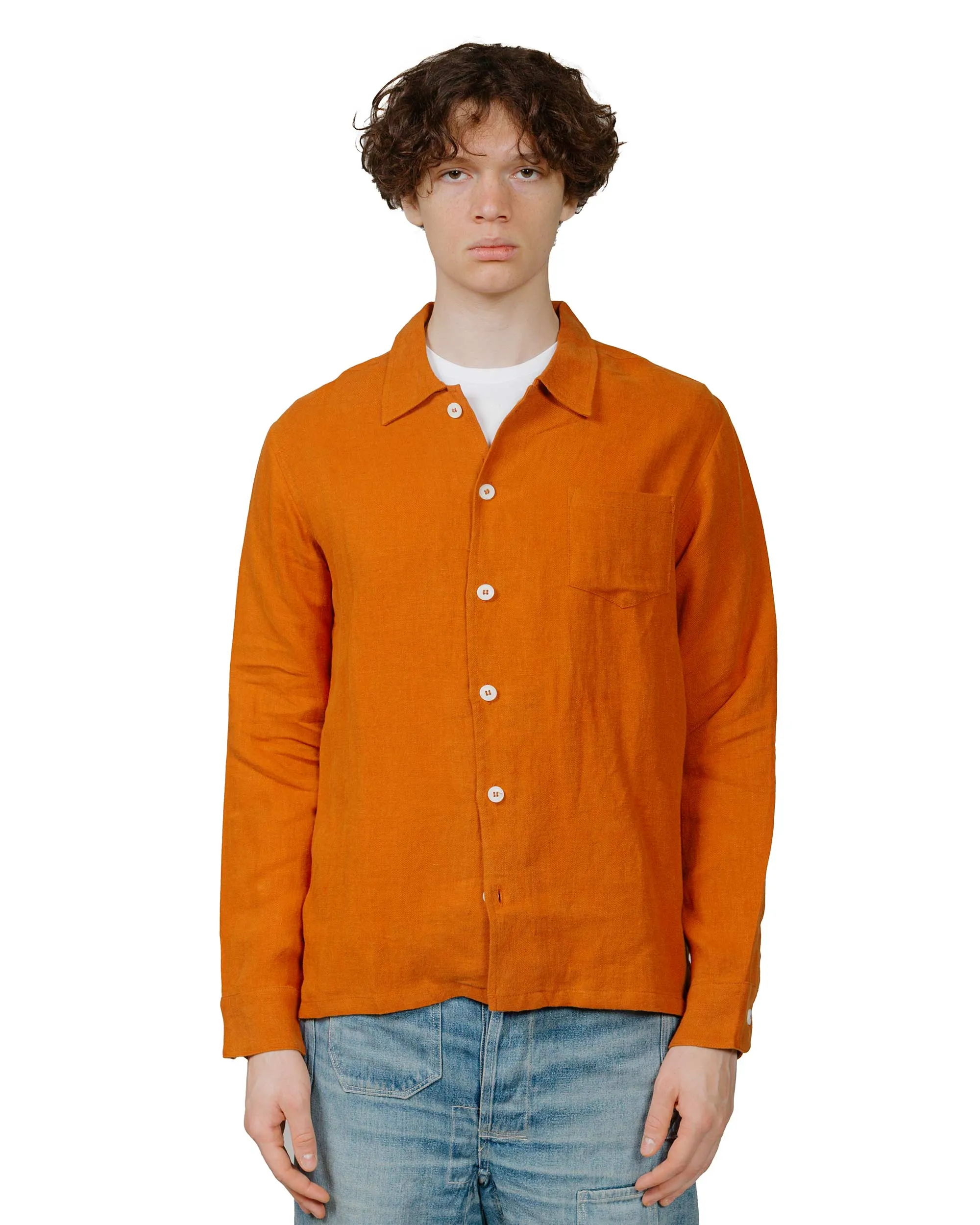 Bather Squash Linen Leisure Shirt Trendsetting