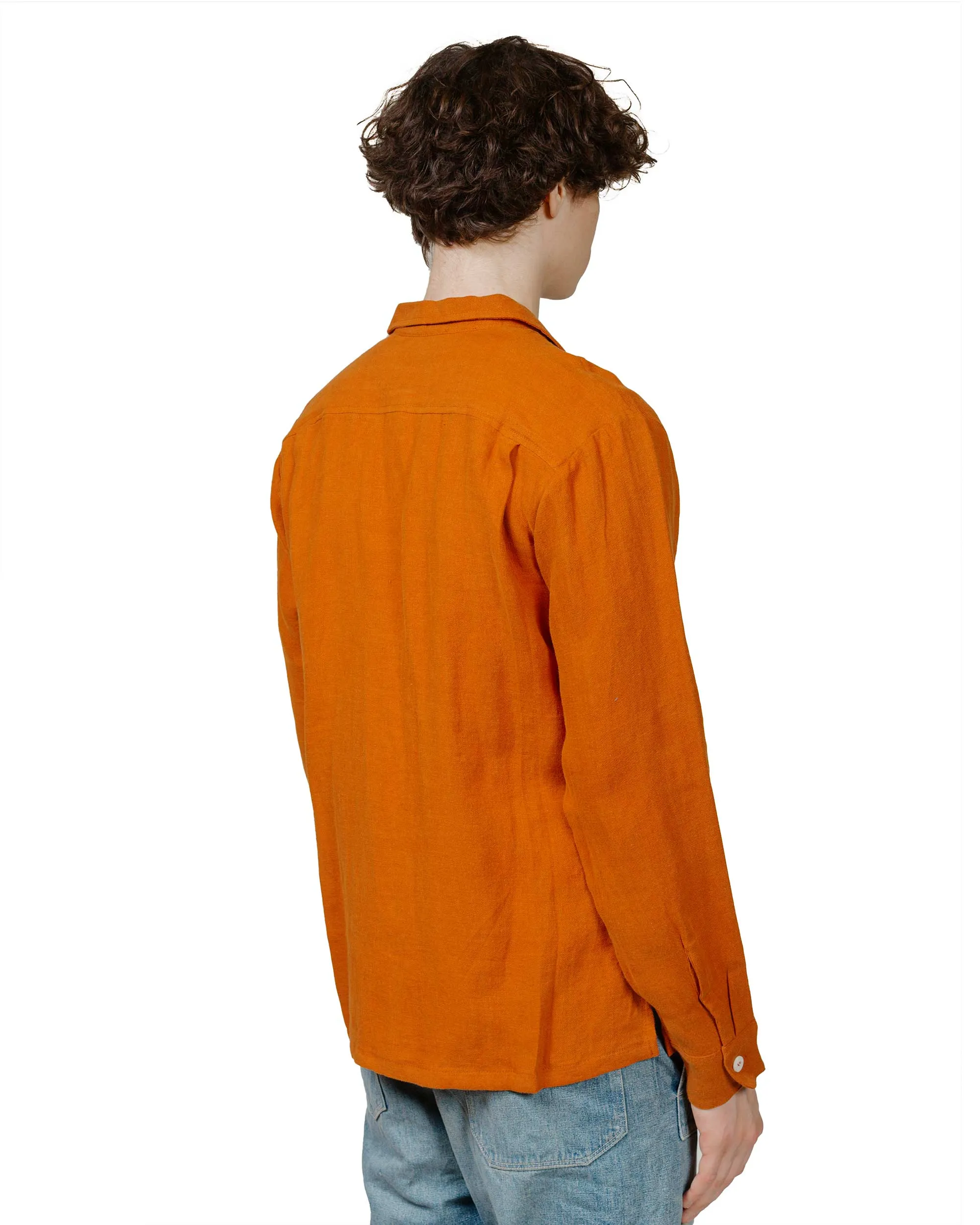 Bather Squash Linen Leisure Shirt Eye-Catching Pattern
