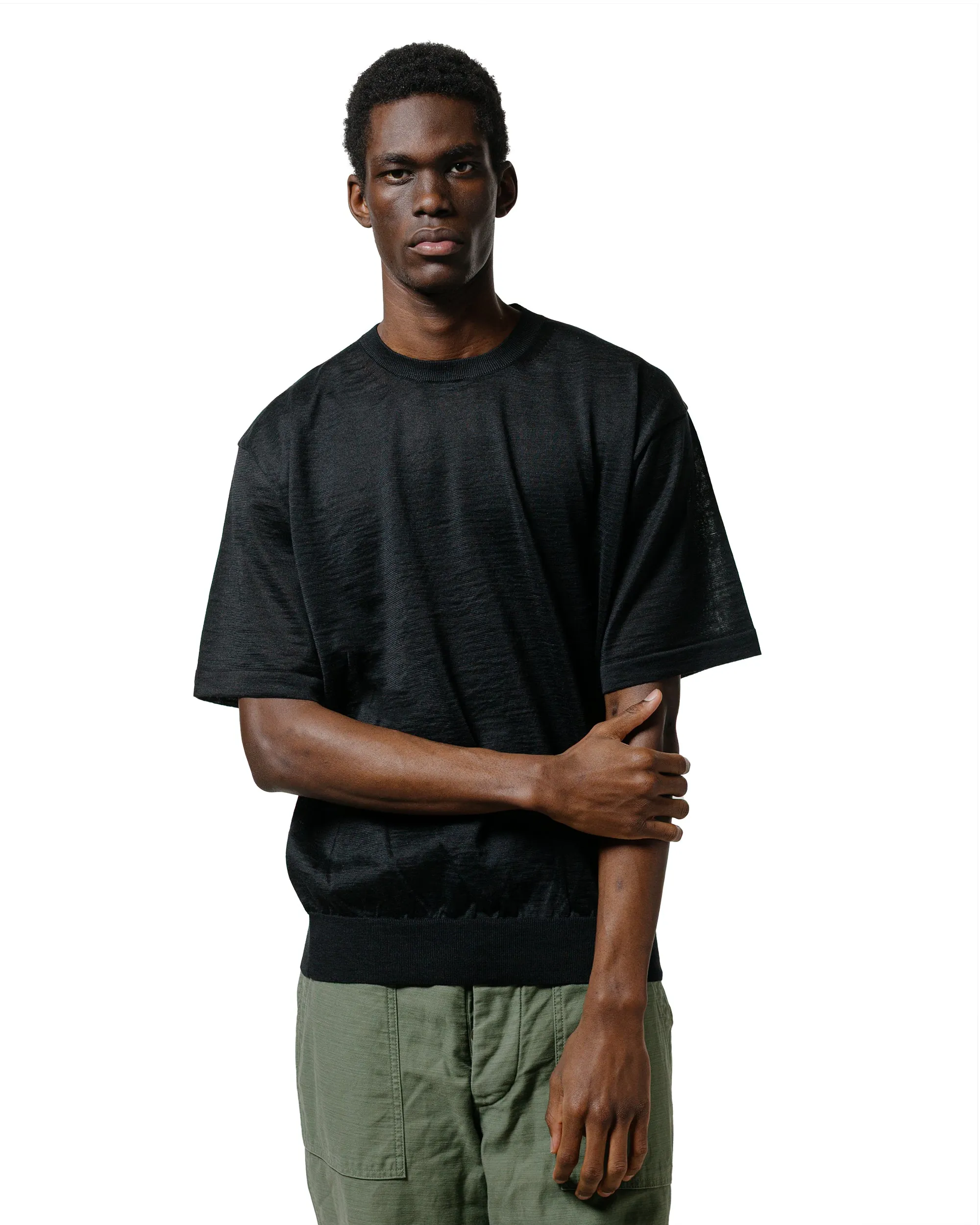 Batoner Choma Crew Neck S/S Black product graduation pride Stylish Comfort