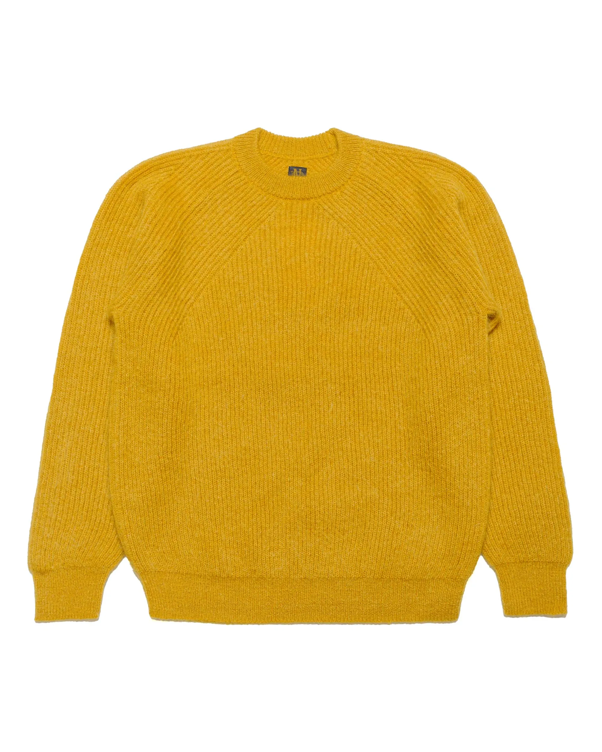 Athletic Wear Brunch Style Batoner Pure Mohair Signature Crew Neck Yellow