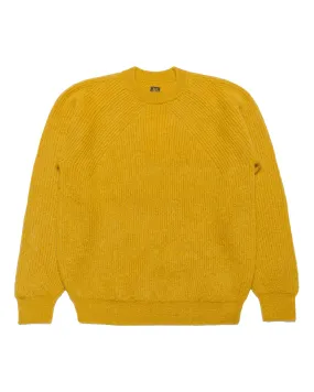 Athletic Wear Brunch Style Batoner Pure Mohair Signature Crew Neck Yellow