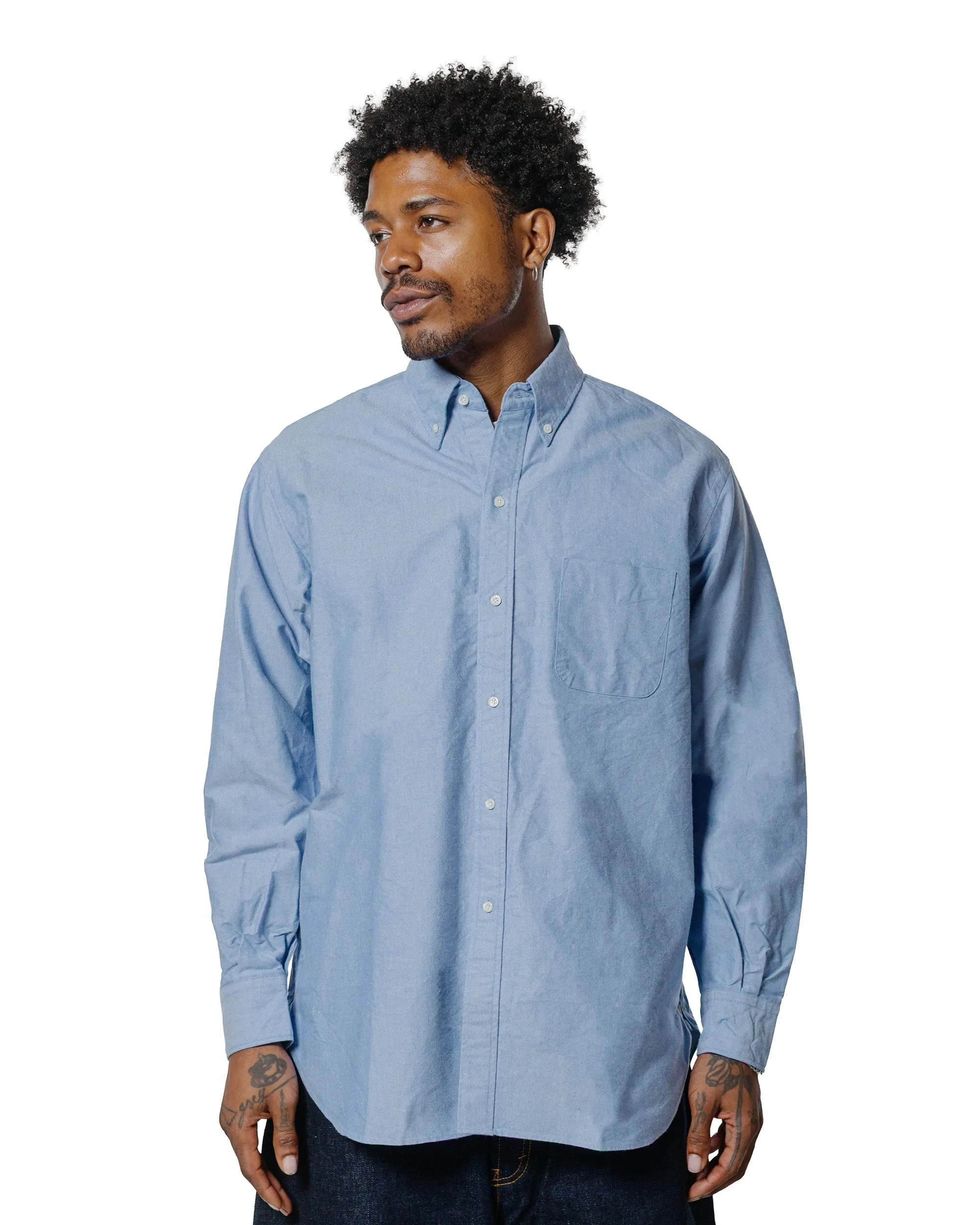 Beams Plus B.D. American Oxford Classic Fit Blue Country Escape