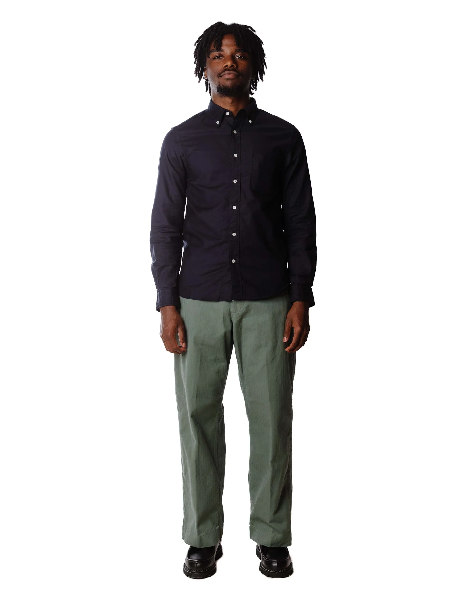 Eco friendly materials Beams Plus B.D. Colour Oxford Navy