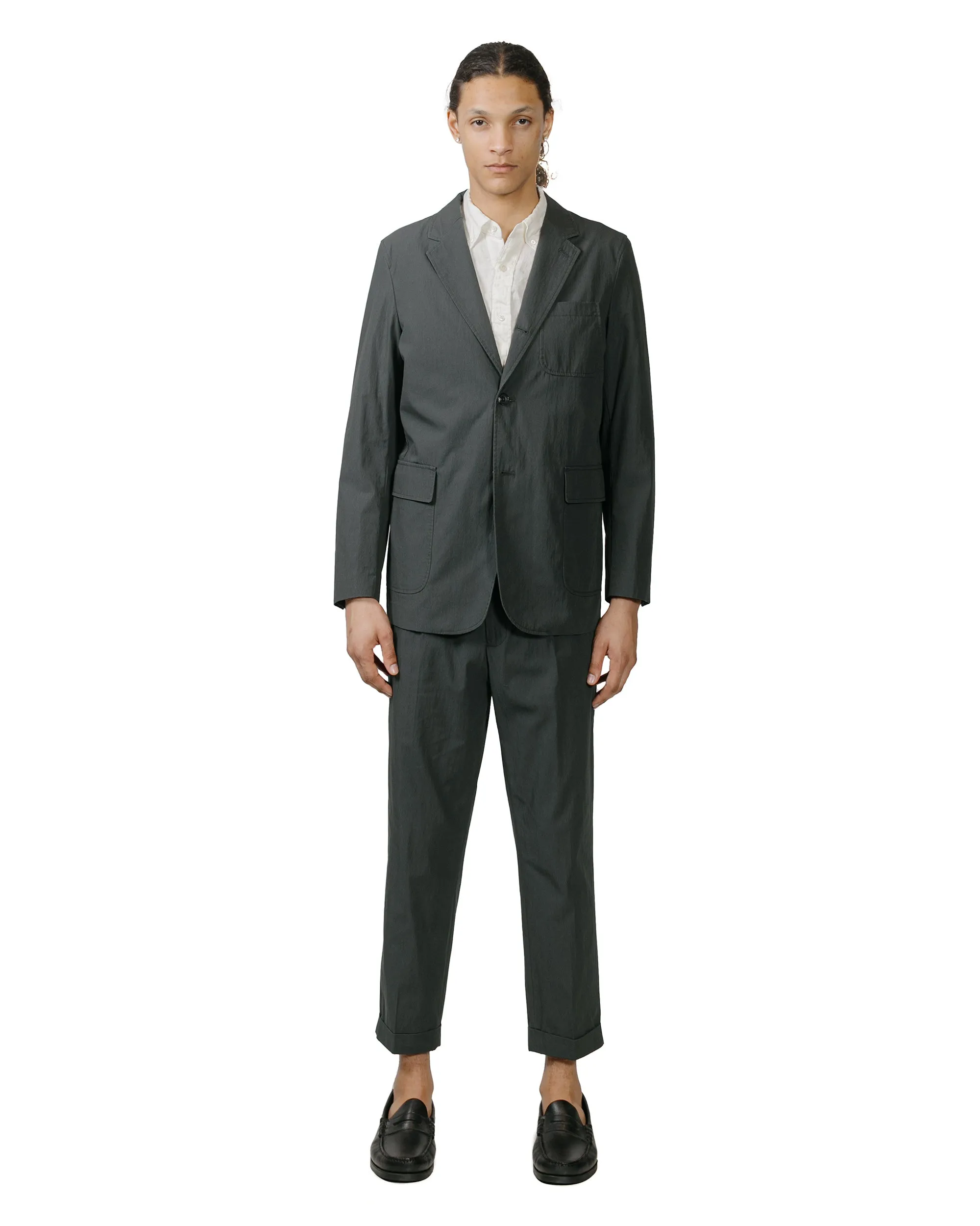 Beams Plus B.D. Linen Oxford White Gym Appropriate
