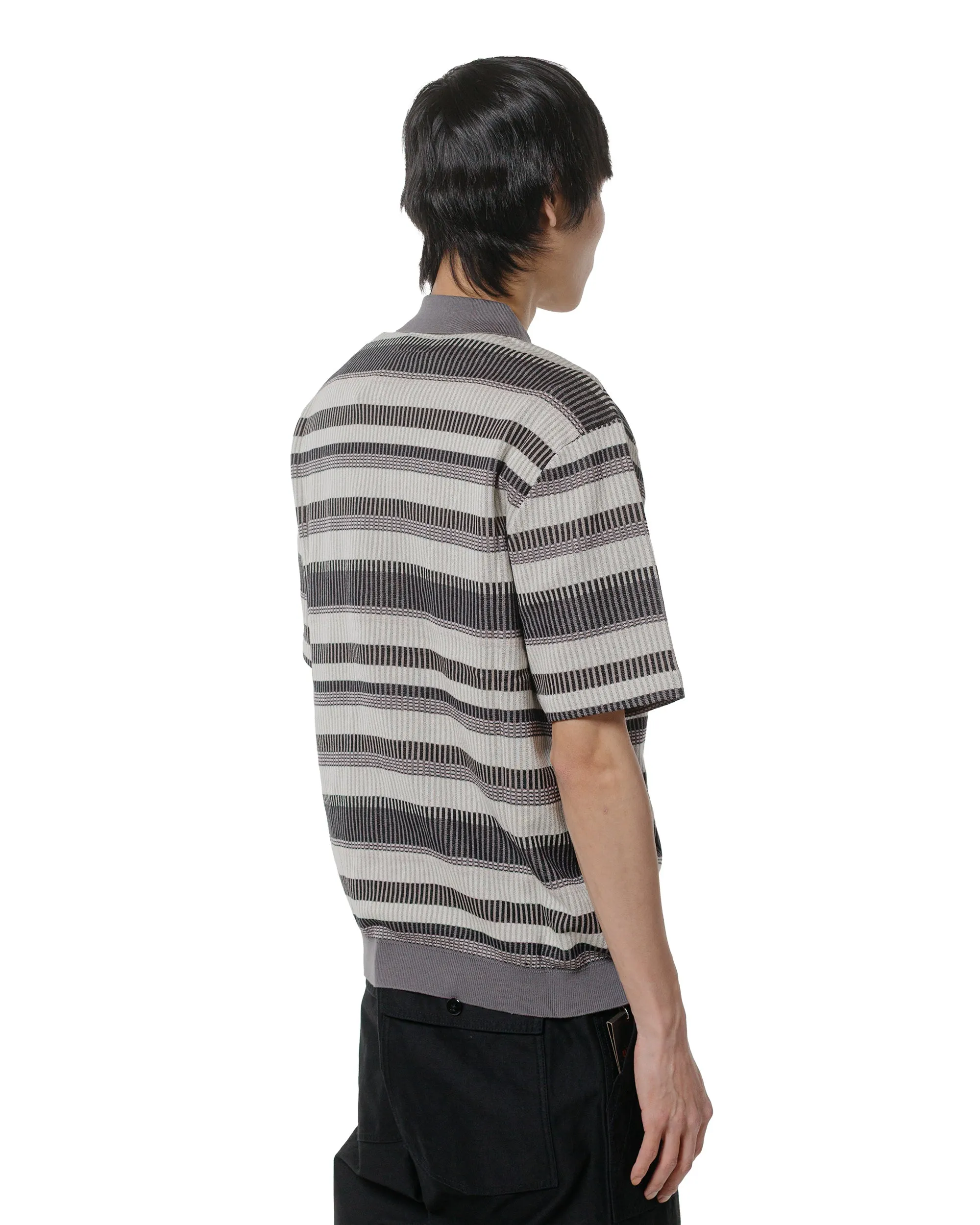 Inner Layer Quick Dry Technology Beams Plus Half Zip Knit Polo Grey