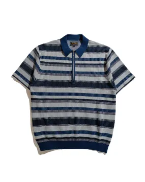 Beams Plus Half Zip Knit Polo Navy Winter Layering Anniversary Celebration