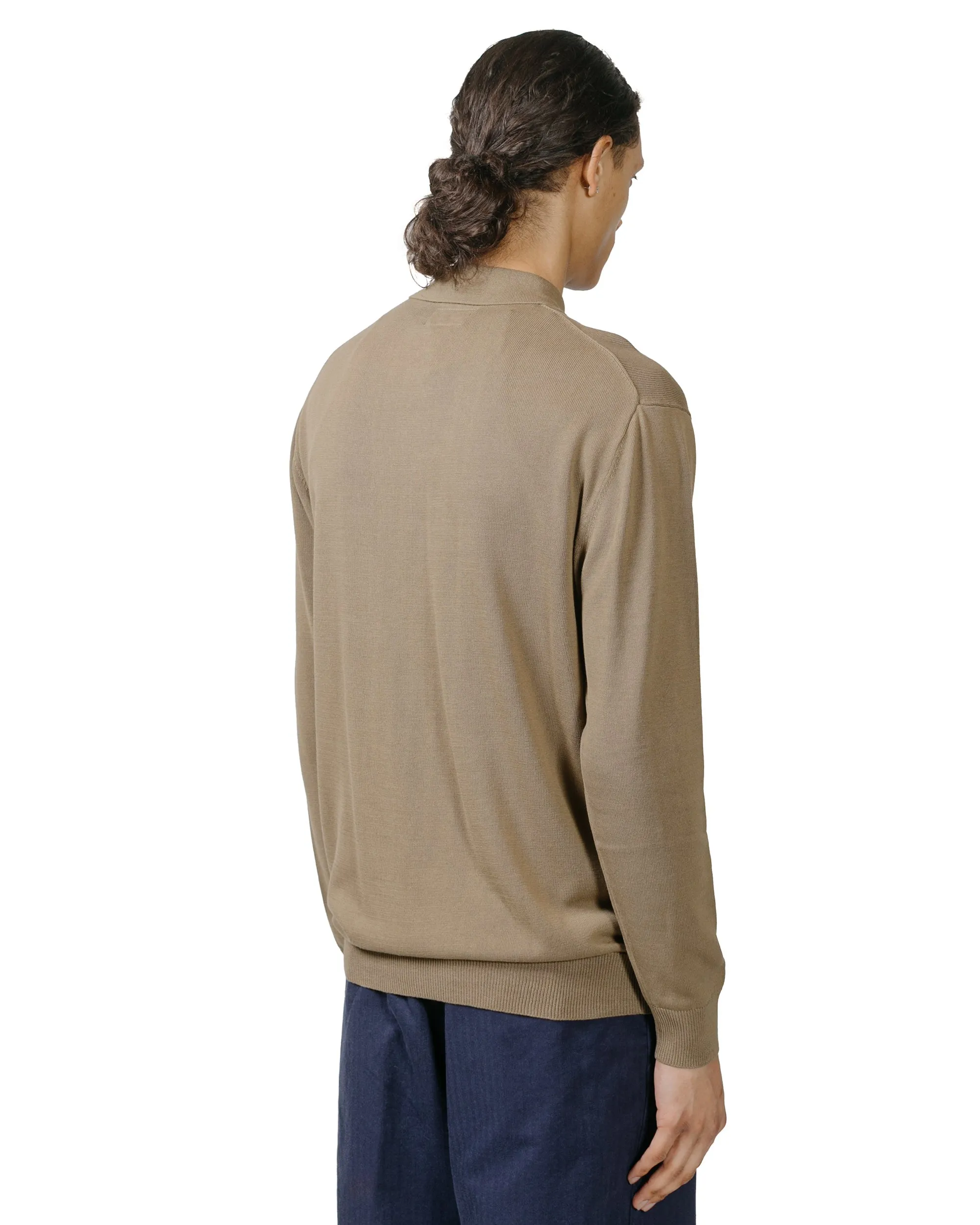 Wrinkle Resistant Daily Use Beams Plus Knit Polo 12G Mocha
