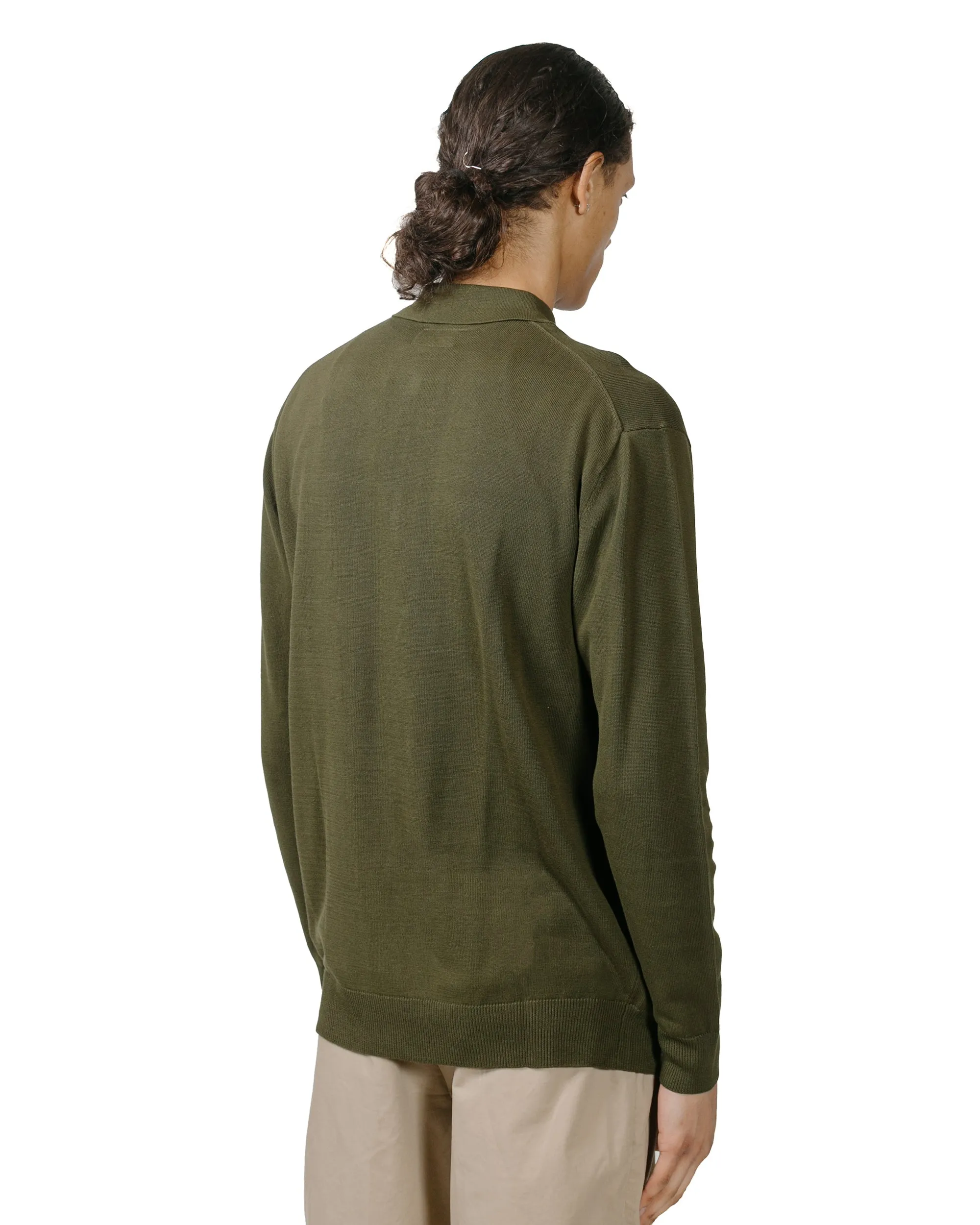 Unisex Design couple wear Beams Plus Knit Polo 12G Olive