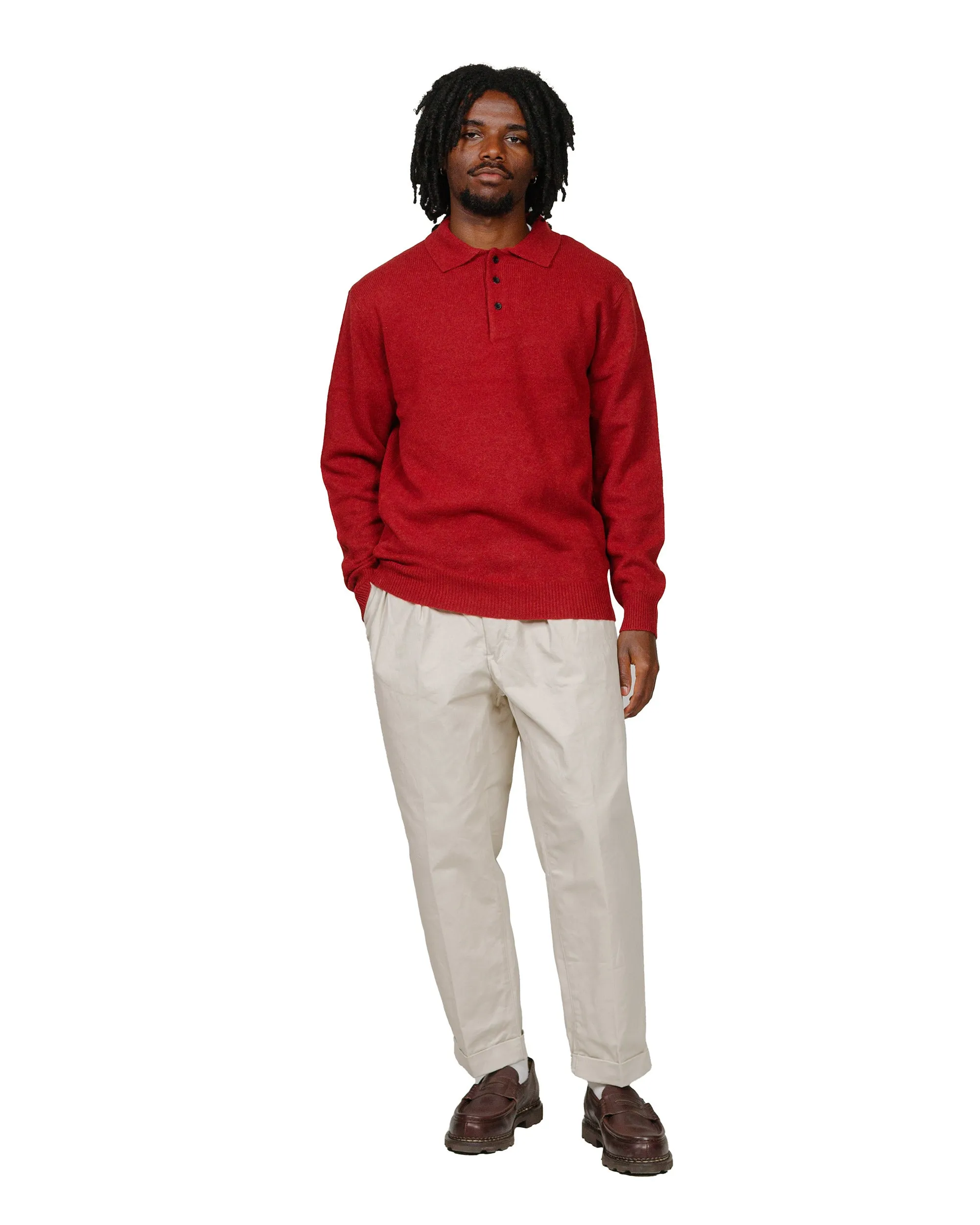 product sale Minimal Staple Beams Plus Knit Polo 9G Burgundy