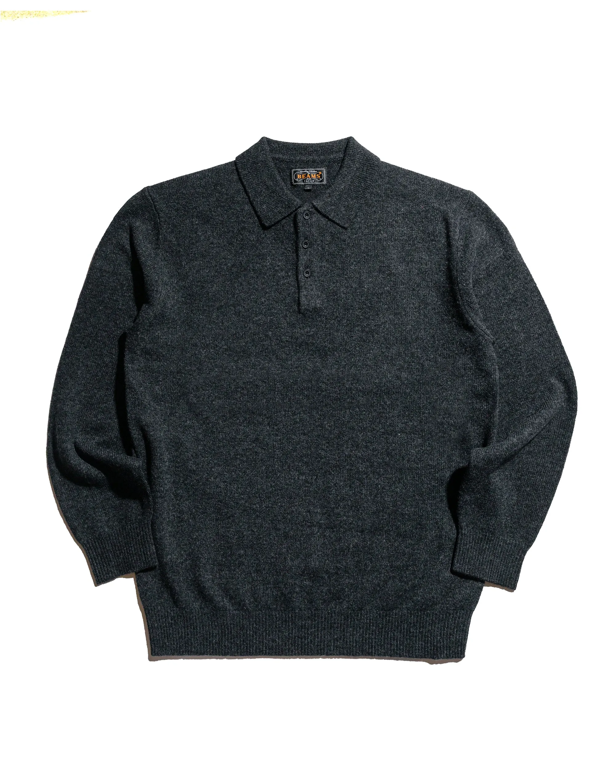 Urban Style One-of-a-kind Beams Plus Knit Polo 9G Charcoal Grey
