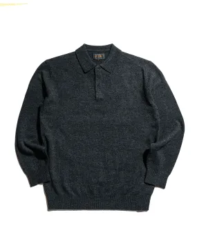Urban Style One-of-a-kind Beams Plus Knit Polo 9G Charcoal Grey