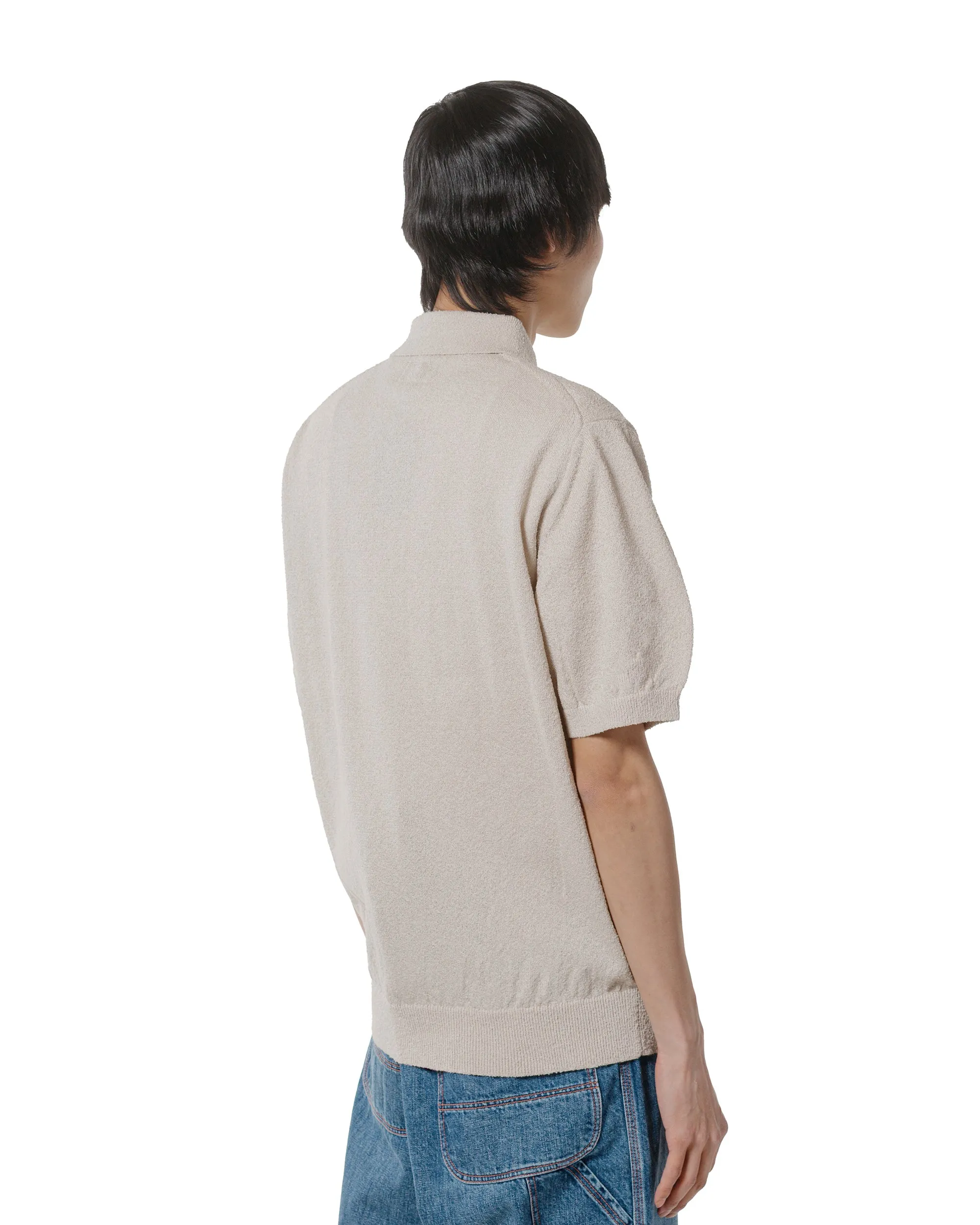 Bold Hue Luxurious Feel Beams Plus Knit Polo Boucle Beige