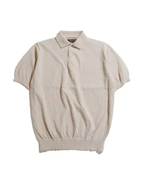Fade Resistant Formula Beams Plus Knit Polo Boucle Beige