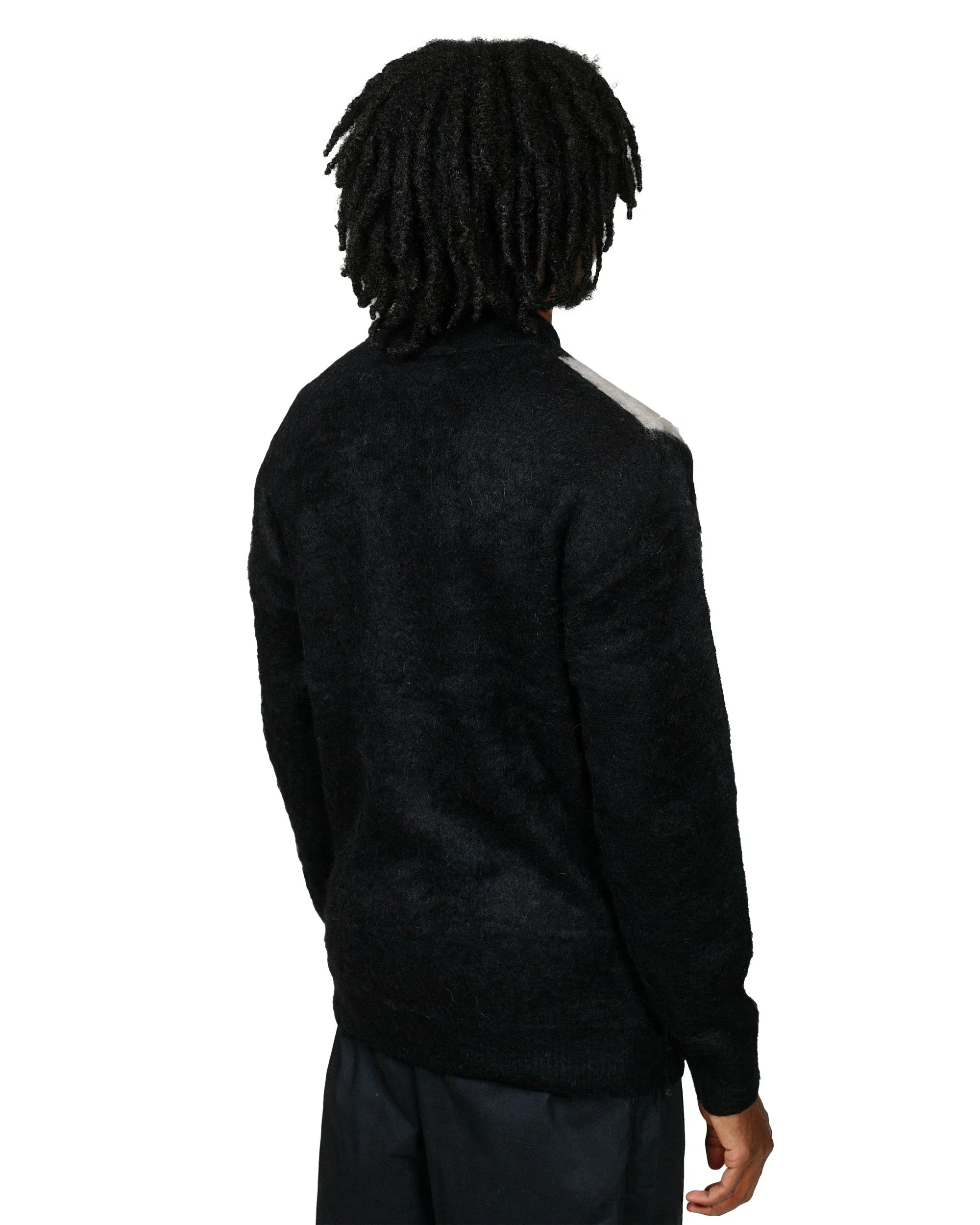 Beams Plus Knit Polo Shaggy Black product return policy goes with sneakers
