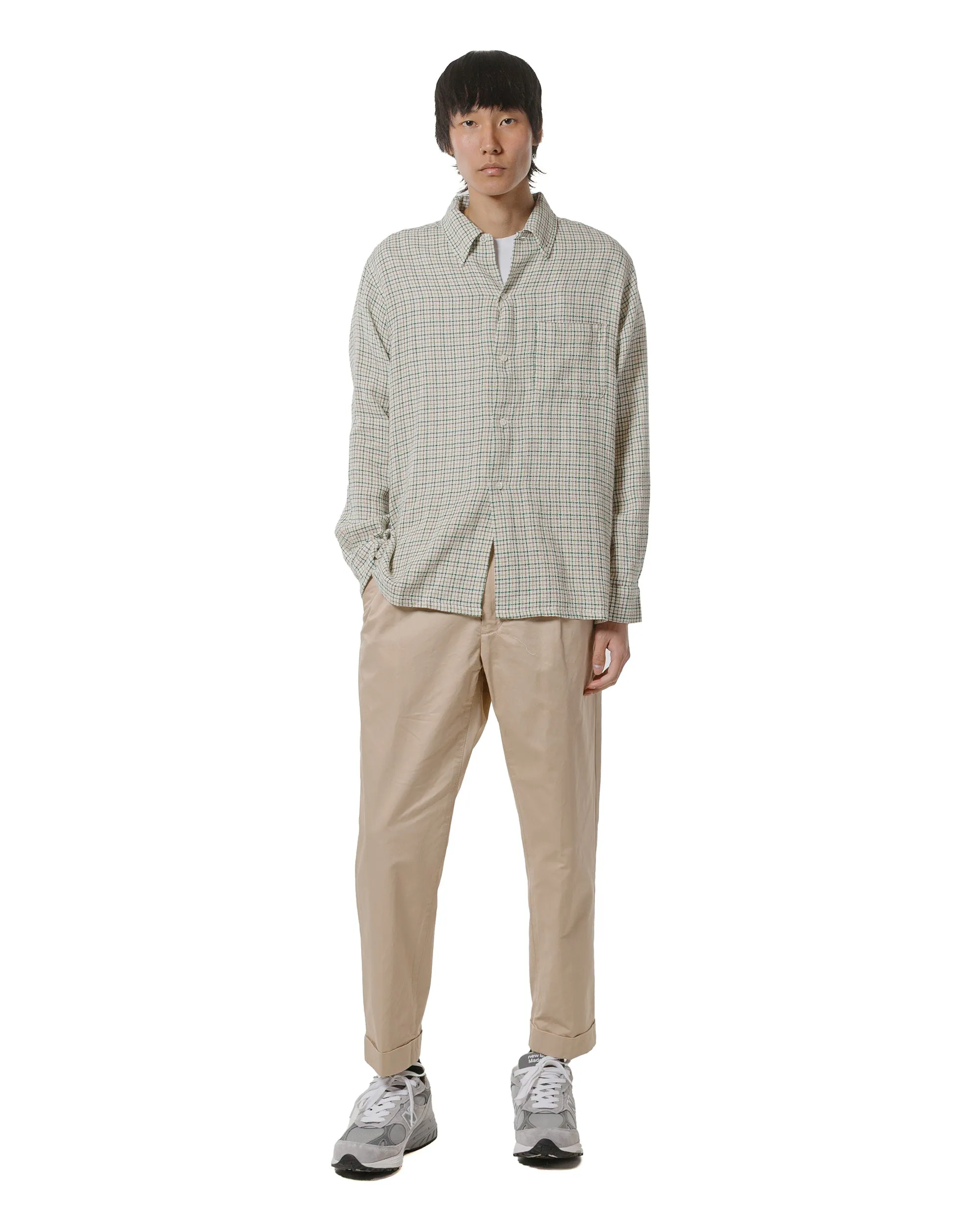 Beams Plus Open B.D. Gun Club Mesh White Button-up