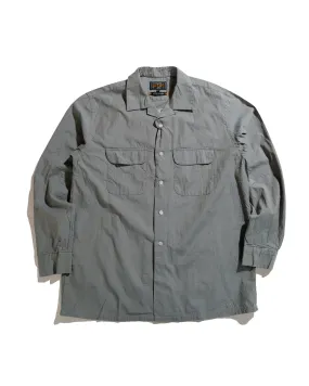 Odor Control Fabric Tailored Cut Beams Plus Open Collar Slab Chambray Sage