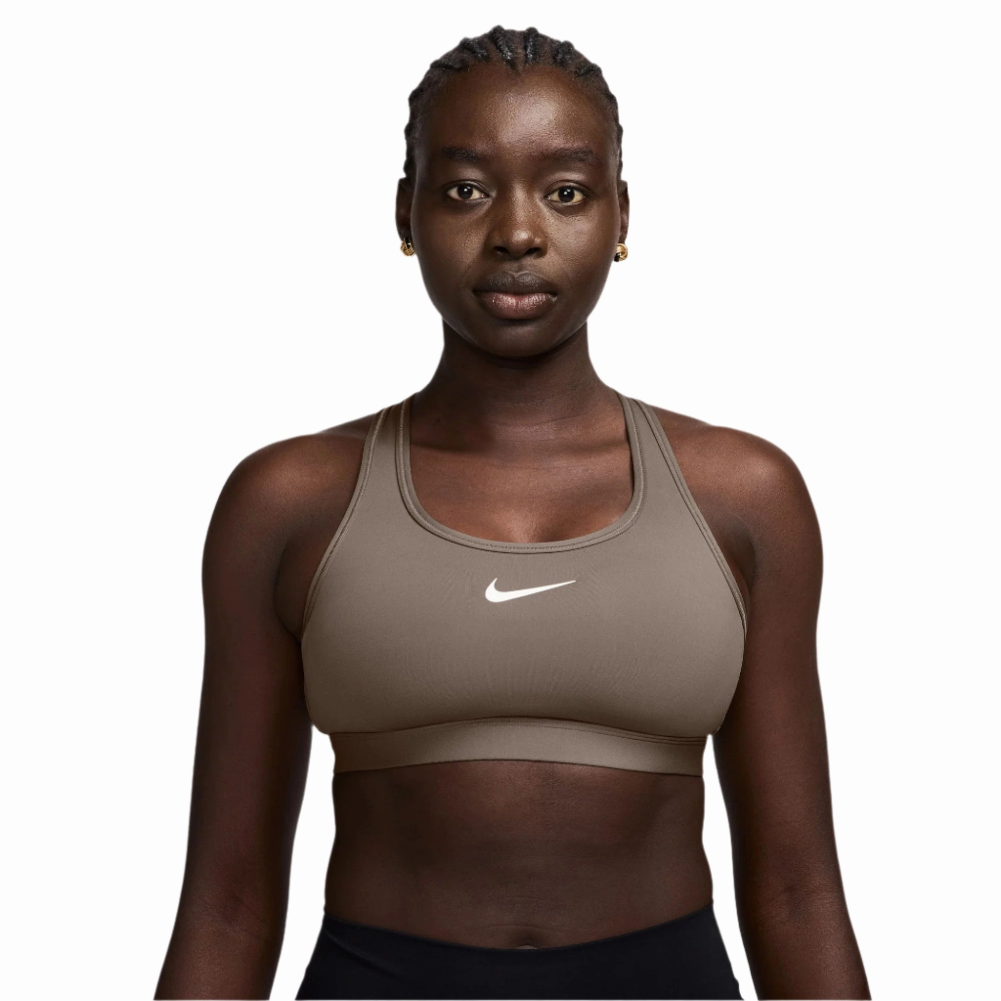 Women's Swoosh Medium Support Padded Sports Bra Outdoor Activity Pilates studio clients