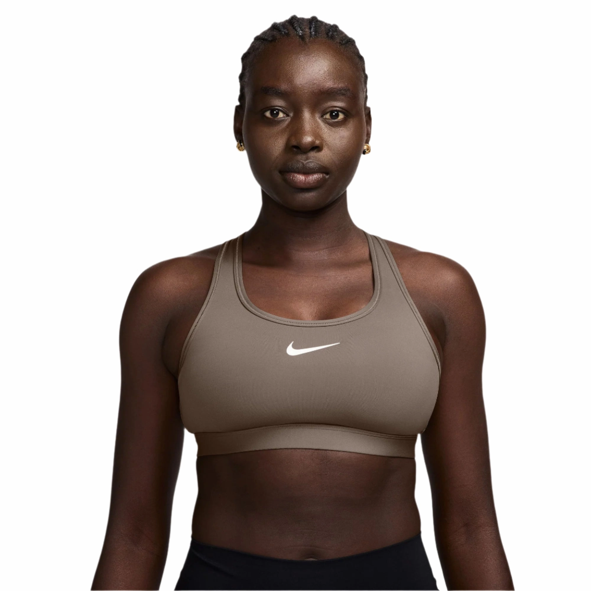 Women's Swoosh Medium Support Padded Sports Bra Secure Design Blind stitching