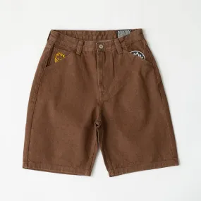 AirflowOptimized Cool Design Bighead Denim Shorts (Brown)