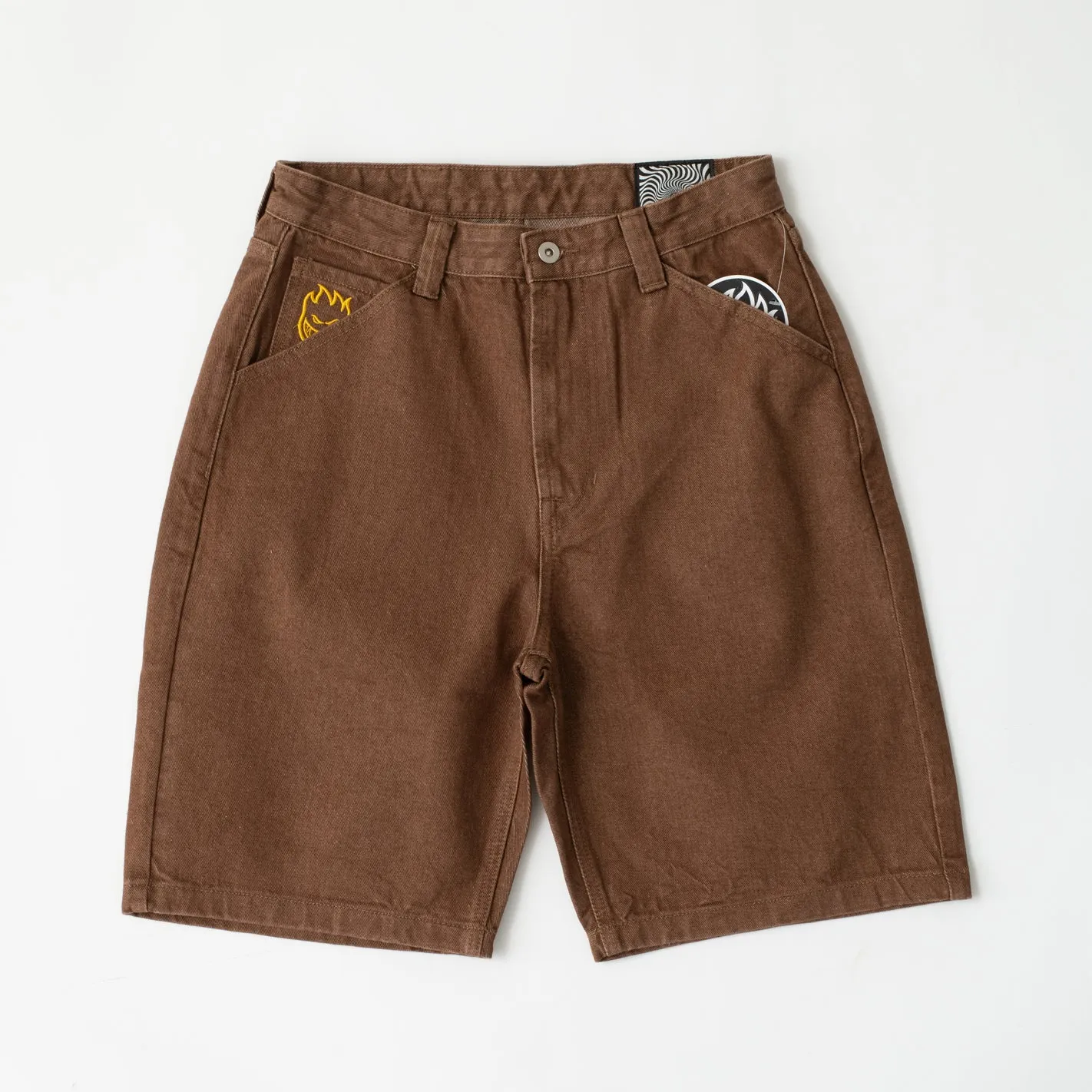 AirflowOptimized Cool Design Bighead Denim Shorts (Brown)