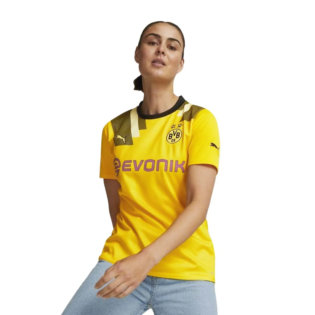 Puma - Women's Borussia Dortmund 22/23 Cup Replica Jersey (765896 01) Friction Free Zipper Guard