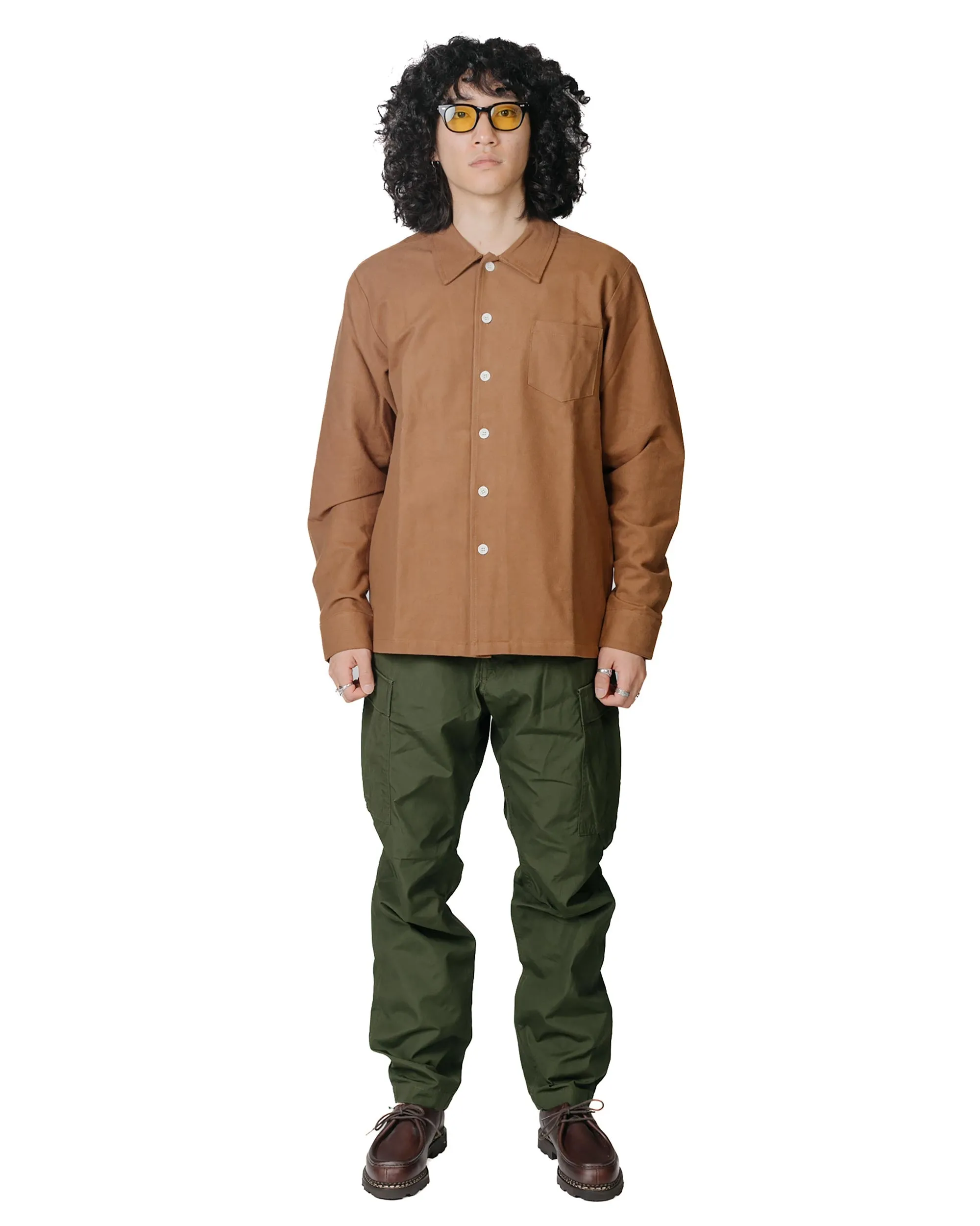 Tear Resistant Reinforcement Bather Mocha Flannel Leisure Shirt