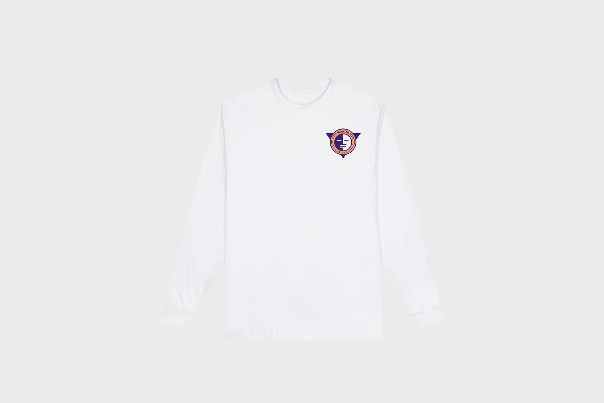 Slim Fit Jeans BreathableMesh Manor "Just Chillin" Long Sleeve T-Shirt M - White / Purple / Orange