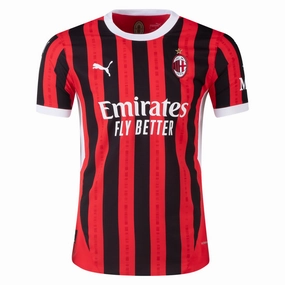 Puma AC Milan Authentic Home Jersey 24/25 (Puma Red/Puma Black) Mesh Panel Adaptive Fit System